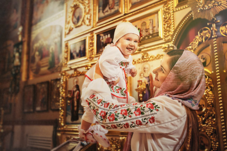 Пример съемки крещения